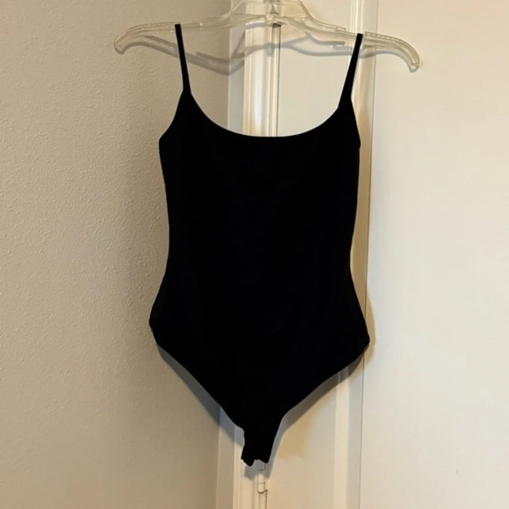 FREE PEOPLE Womens Bodysuit Strappy Basique Black Size S